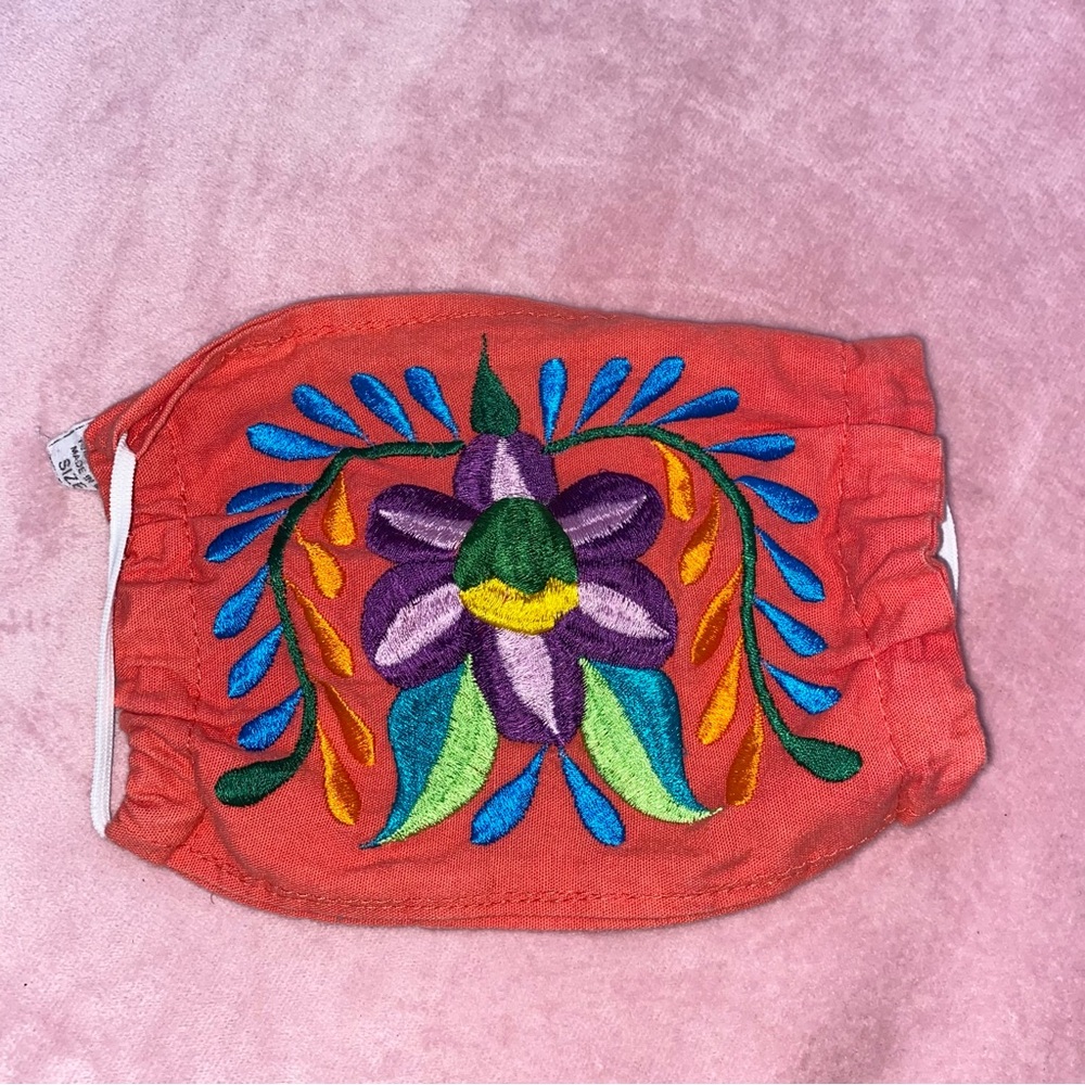 Face Mask Pretty Embroidered Floral Nose and Mouth protection